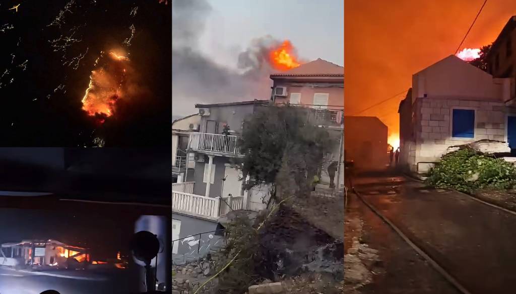 FOTO in VIDEO: Pekel na Omišu, ogenj dosegel središče mesta, evakuiranih najmanj tisoč ljudi