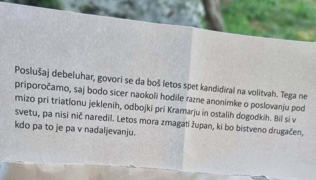 Anonimna obračunavanja v Bohinju: Zdaj se je oglasila občina