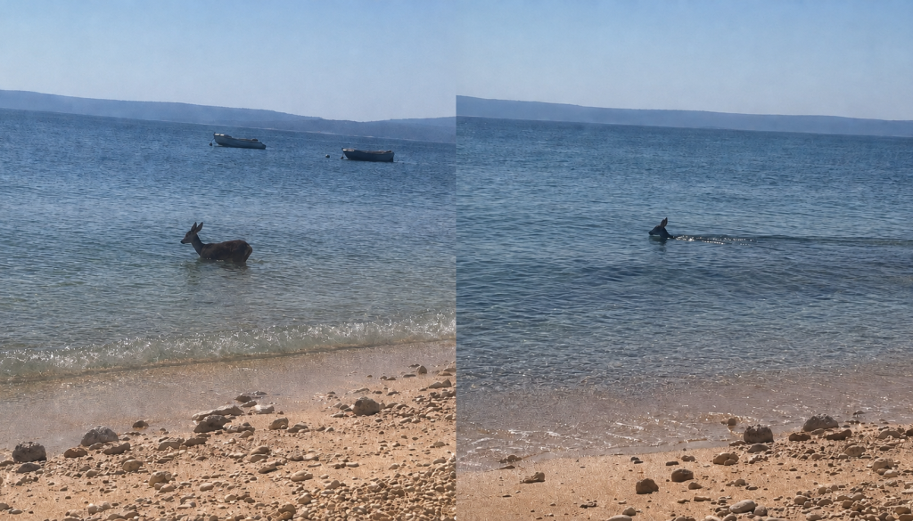 VIDEO: Žival na Krku zašla med kopalce, domačini opozarjajo na žalosten razlog