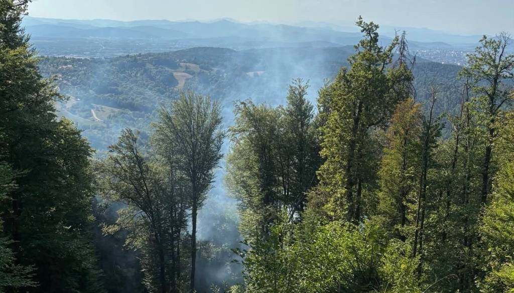 Požar pri Ljubljani gasili tudi iz zraka: Trije air tractorji odvrgli 9.000 litrov vode