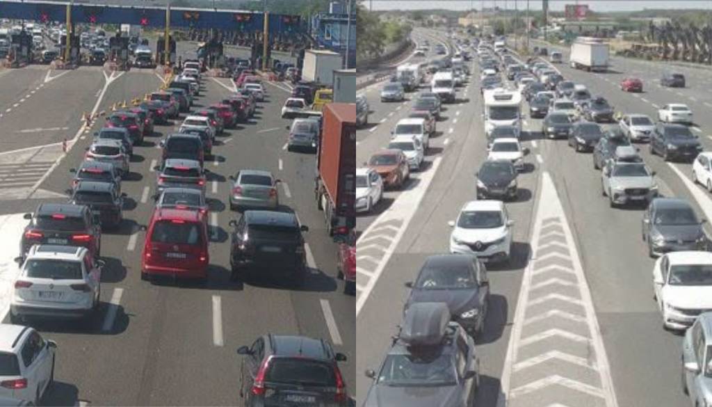 Gneča na hrvaških avtocestah proti morju, več nesreč in kilometrski zastoji