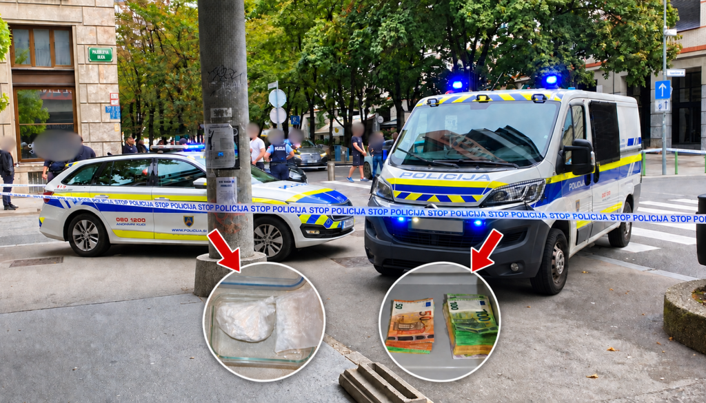 FOTO: Kriminalka sredi mesta. Policija skopa z informacijami, mi smo izvedeli, da so aretirali moškega s kokainom