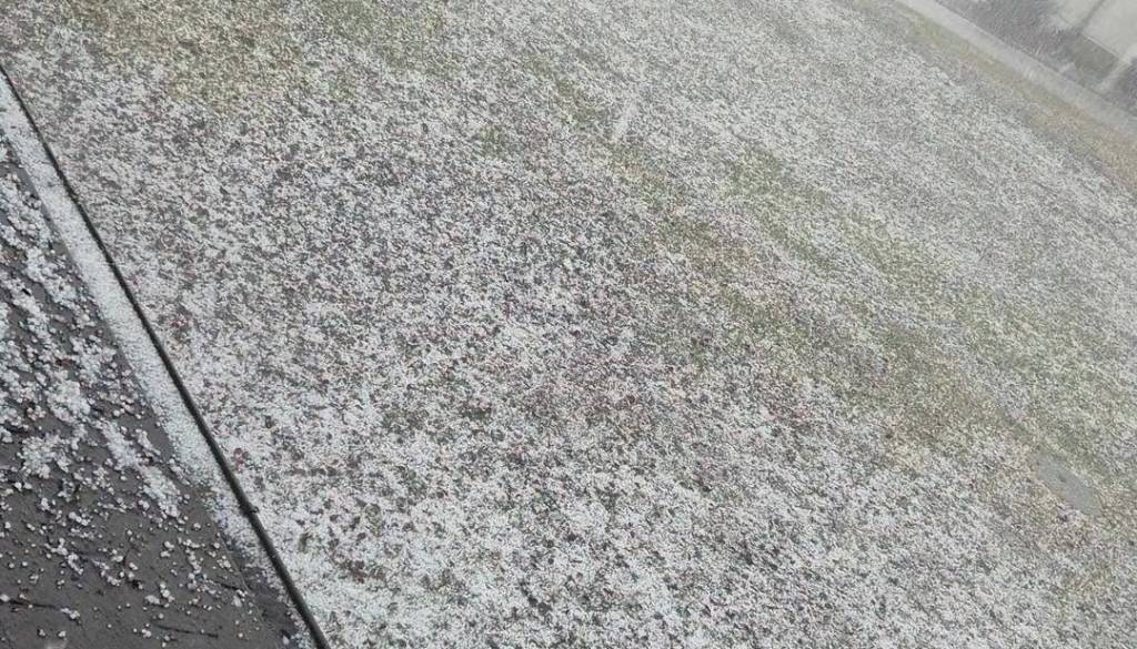 FOTO: Toča pobelila Metliko, še danes lahko sledijo nove padavine