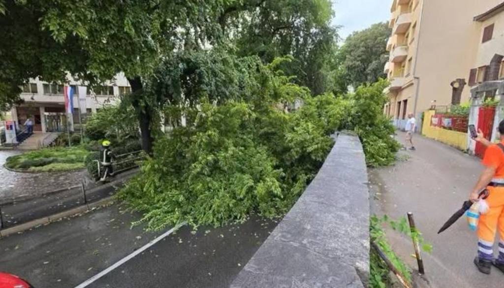 Hrvaško zajelo silovito neurje: Veter podiral drevesa, grozijo še obilnejše padavine