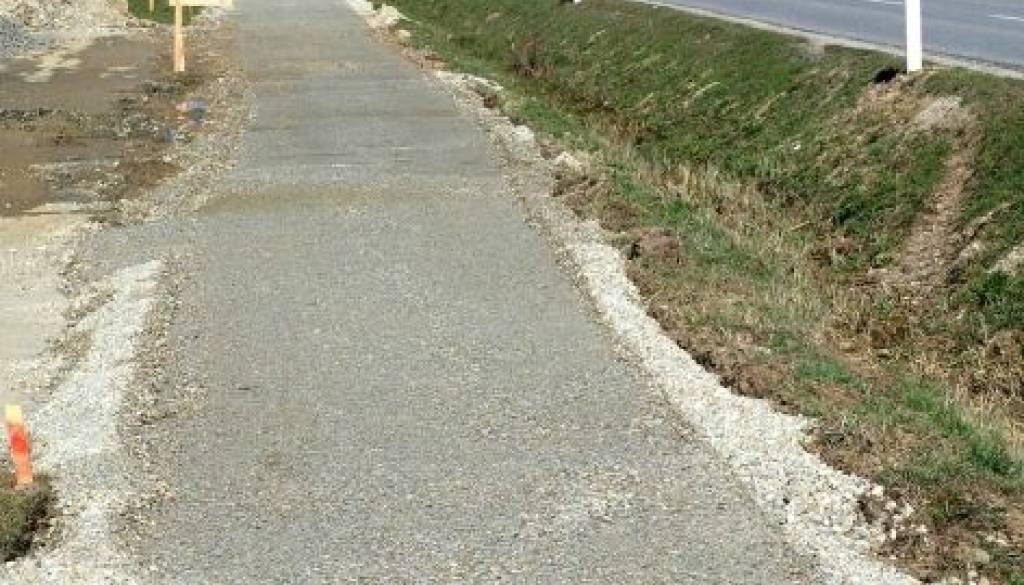 Kolesarska steza proti Markišavcem v izgradnji