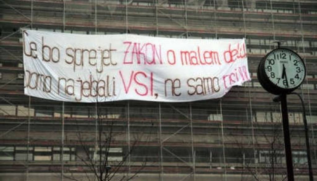 Študenti so že izrazili svoj protest zoper spremembe (Foto: Žurnal24, Fiki)