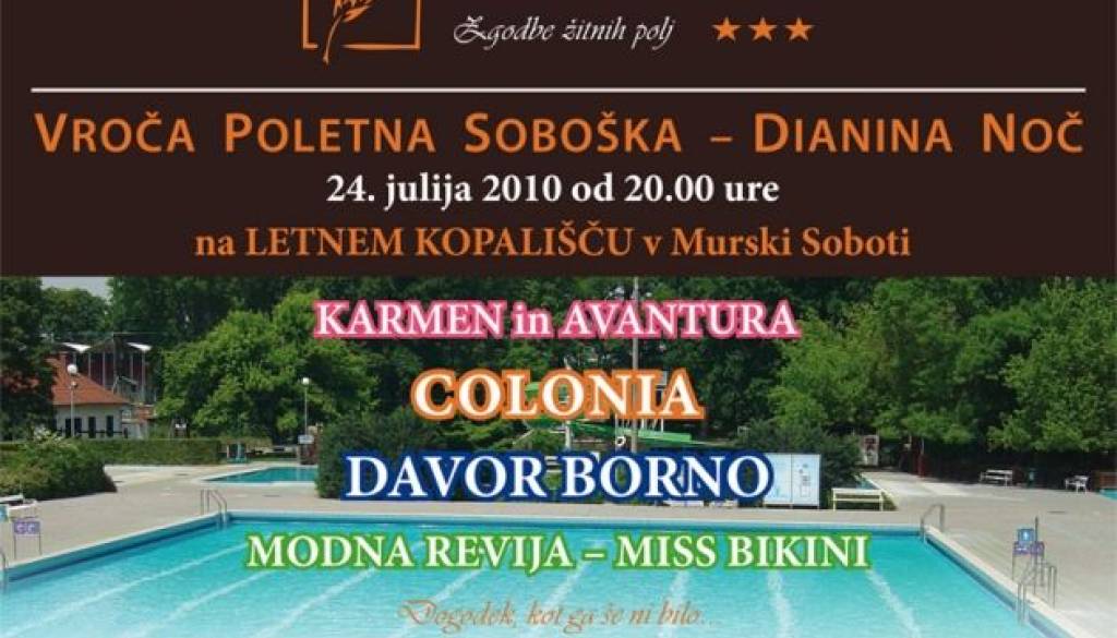 V soboto Vroča poletna soboška - Dianina noč