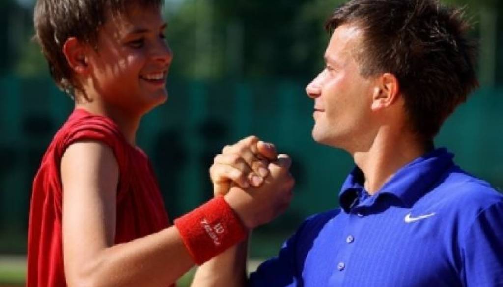 Jernej Jakopina s svojim varovancem Mariem Keglom