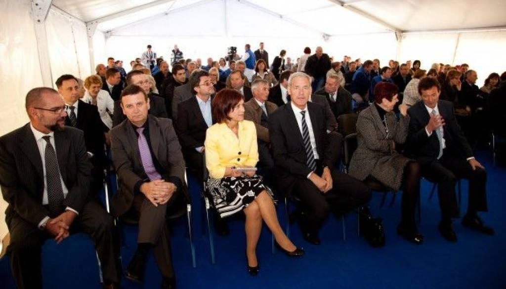 Od leve Vojmir Urlep, Anton Balažek, Gizela Štampar, Ernst Meijnders, Janja Bratož, Anton Južna