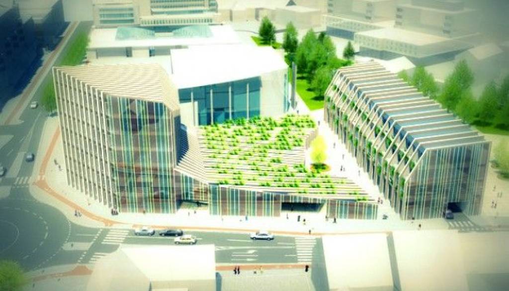 Povpraševanje po stanovanjih je zadovoljivo, pred začetkom gradnje pa bo nujno poiskati kupca ali najemnika poslovnih prostorov, ki zajemajo kar 30 % celotne površine investicije, pravijo na Imo-Realu.