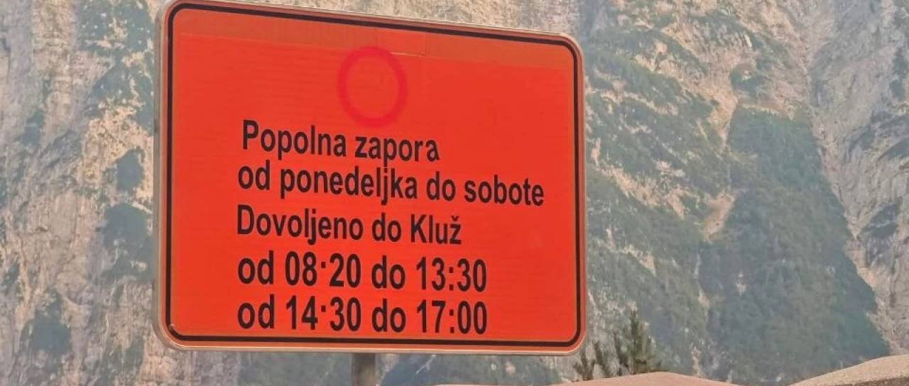 Sprememba zapore pri Klužah? Zanacije skalnih brežin poseben prometni režim