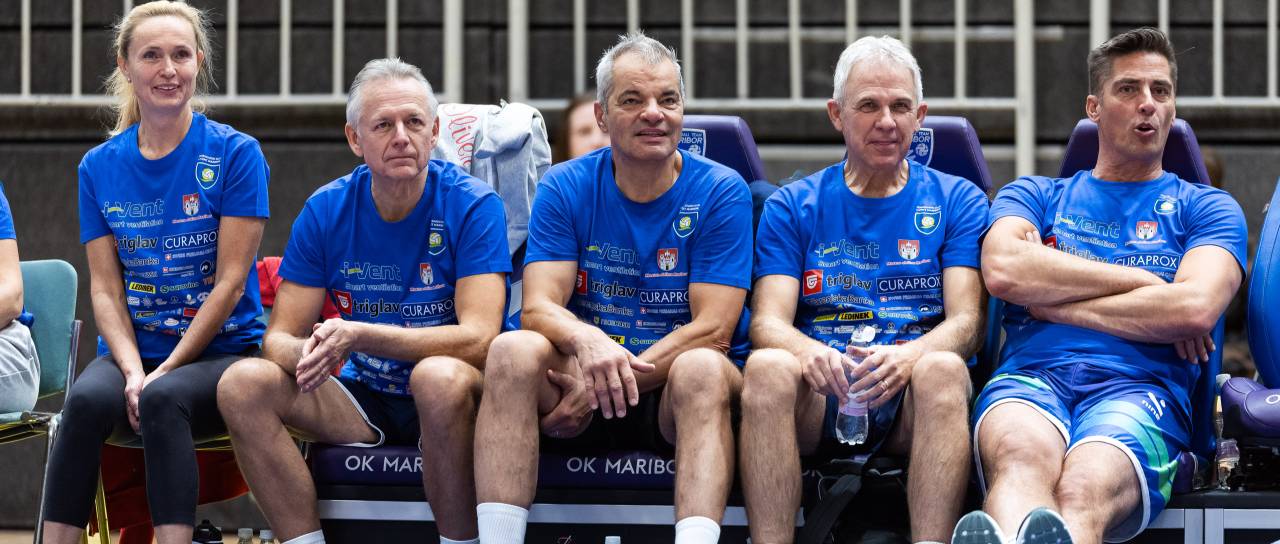 FOTO in VIDEO: Mariborski odbojkarski klub praznuje 50 let, na parketu tudi Arsenovič, Tavares in Urnaut
