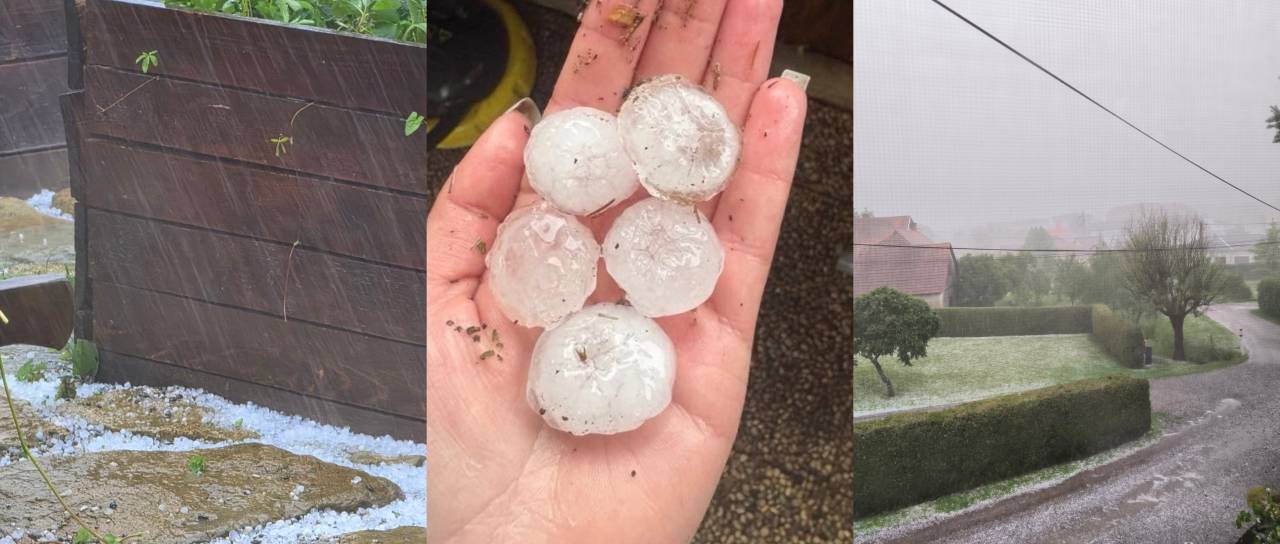 FOTO: Toča že klestila po Štajerskem neurja se krepijo
