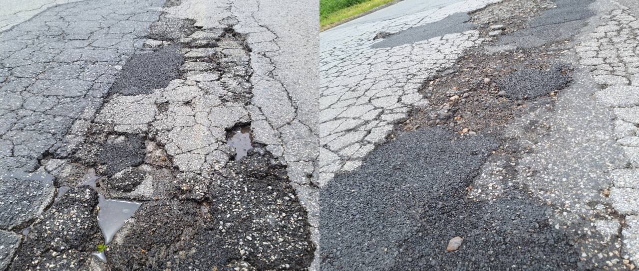 FOTO: »Ali je to obljubljena tretja faza?« Bralka razočarana nad stanjem Noršinske ceste