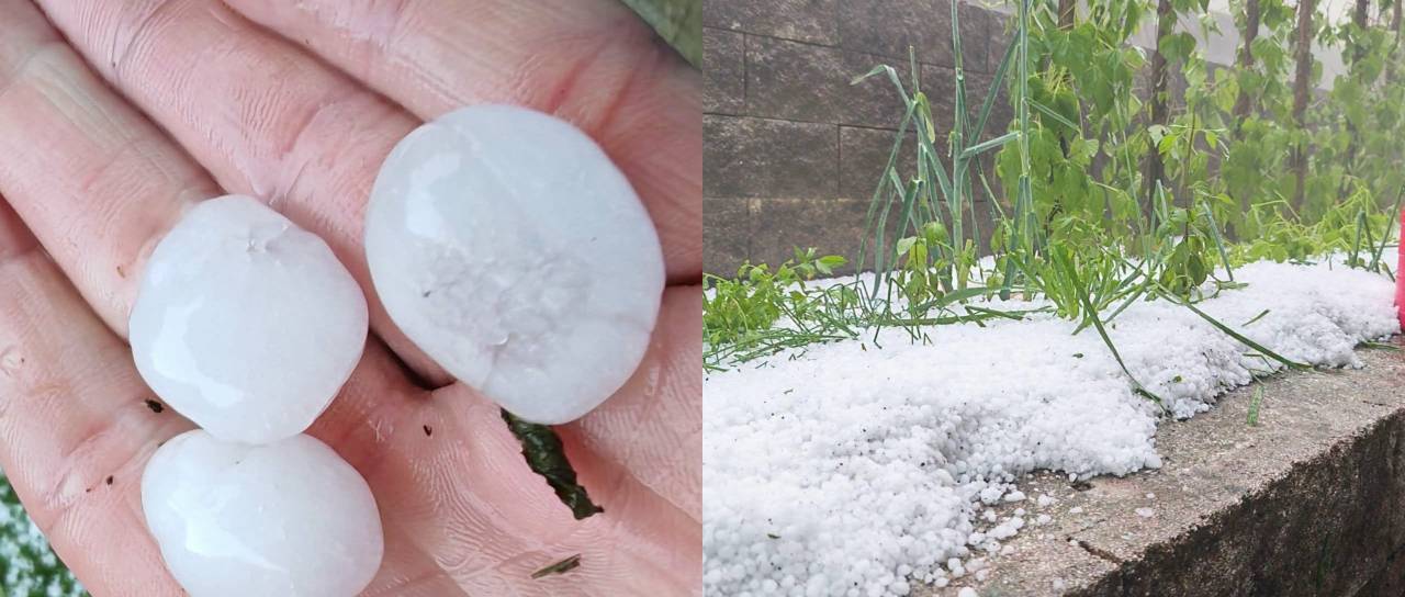 FOTO in VIDEO: Ponekod klestila toča, v Ljubljani preglavice povzročal veter