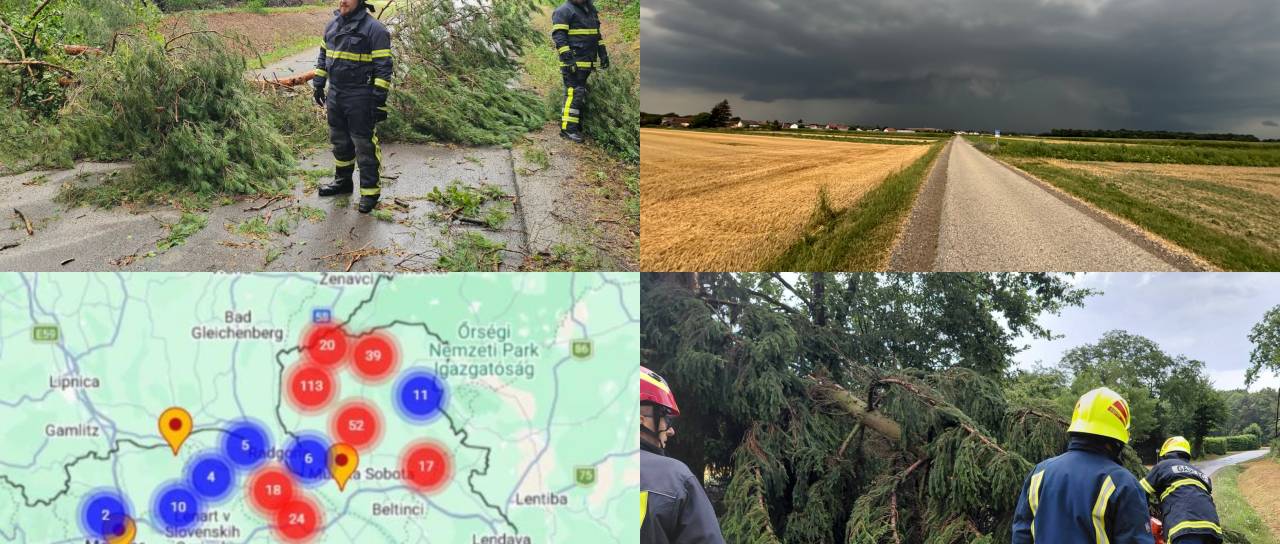 FOTO in VIDEO: Na Goričkem plazovi, v občini Puconci odkrite strehe in zalita telovadnica