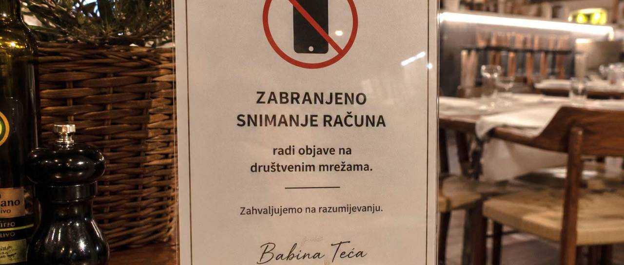 FOTO: Hrvaška restavracija uvedla prepoved, ki je pritegnila pozornost na spletu