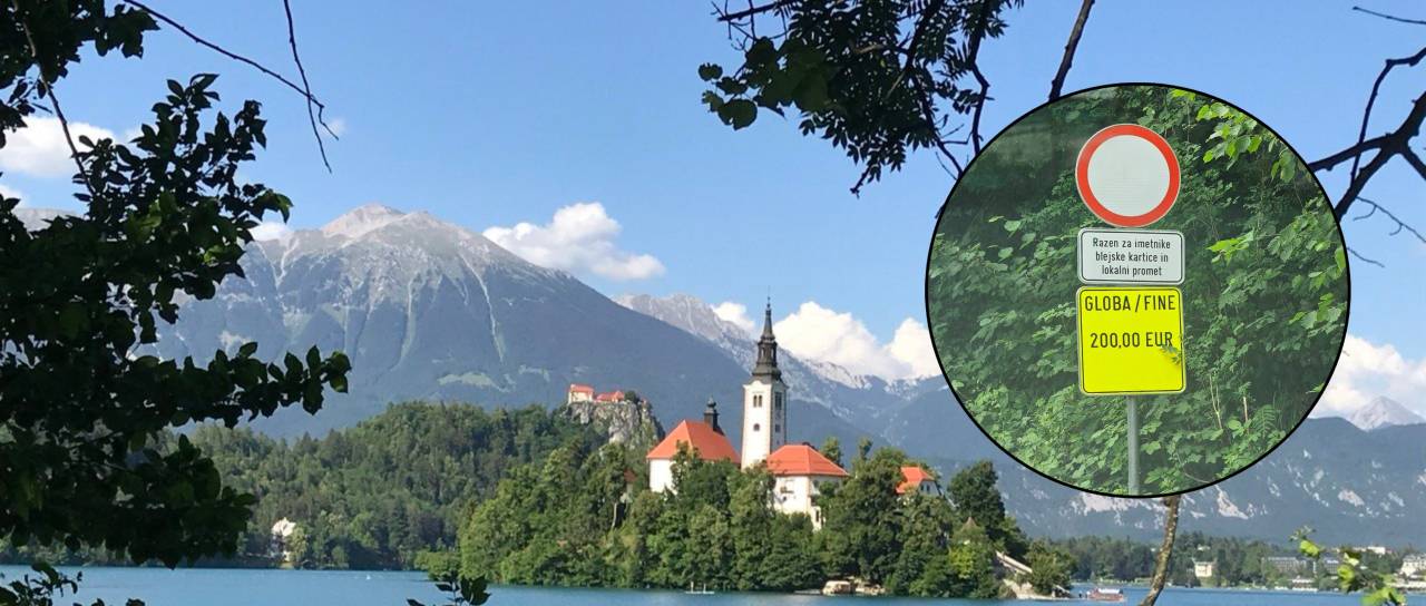 Prometni znak na Bledu razburja: Voznikom grozi 200 evrov kazni