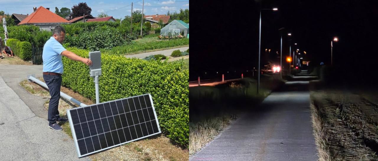 Ob kolesarski poti med Kapco in Gaberjem postavljajo solarno razsvetljavo