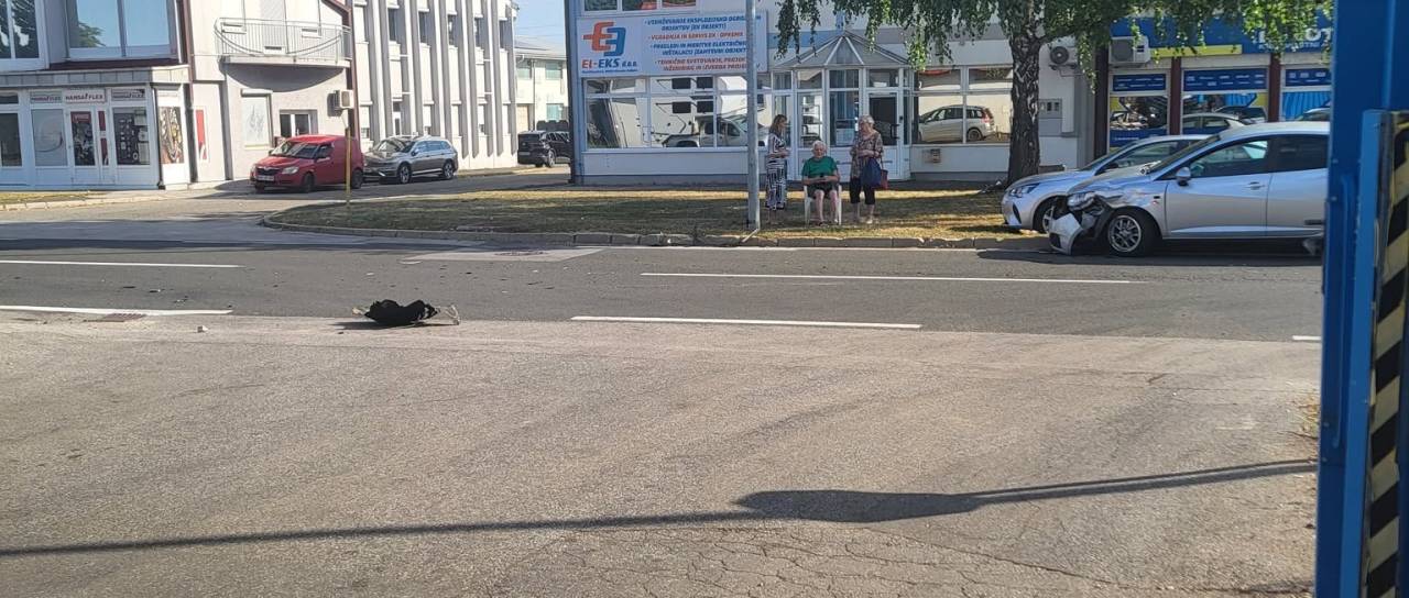 Prometna nesreča ovira promet v Murski Soboti
