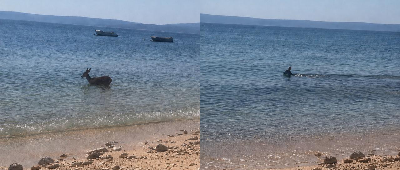 VIDEO: Žival na Krku zašla med kopalce, domačini opozarjajo na žalosten razlog