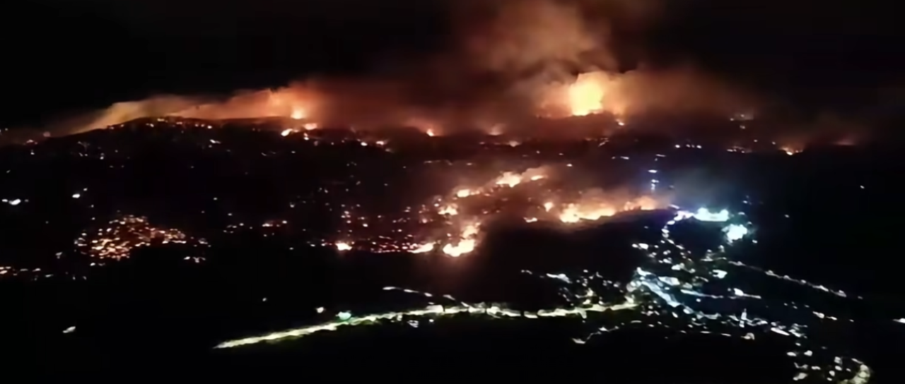 Ognjeni pekel na Braču, požarišče dolgo skoraj 40 kilometrov