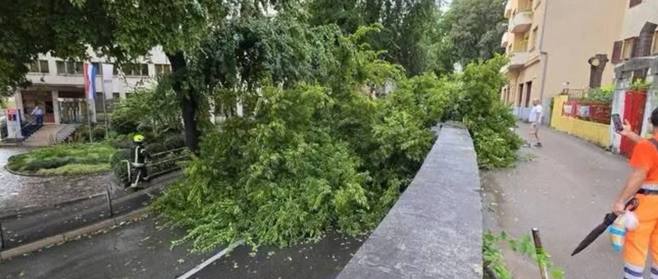 Hrvaško zajelo silovito neurje: Veter podiral drevesa, grozijo še obilnejše padavine