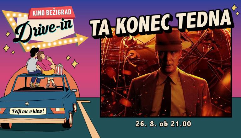 DRIVE-IN KINO na parkirišču Centra Vič. V petek, 26. 8. ob 21.00 je na sporedu Oppenheimer