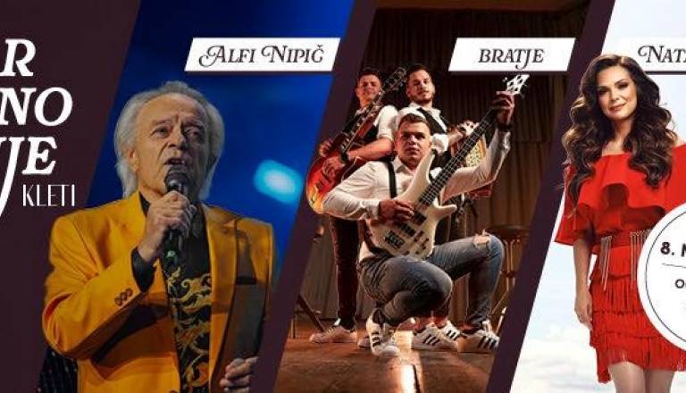 Sobotni Martinov after v Vinagovi kleti: Natalija Verboten, Alfi Nipič, Skupina Bratje