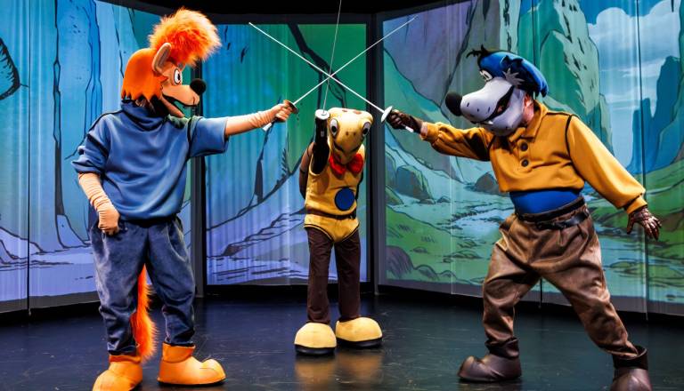 Miki Muster: DOGODIVŠČINE ZVITOREPCA, TRDONJE IN LAKOTNIKA: TRIJE MUŠKETIRJI, Slovensko mladinsko gledališče