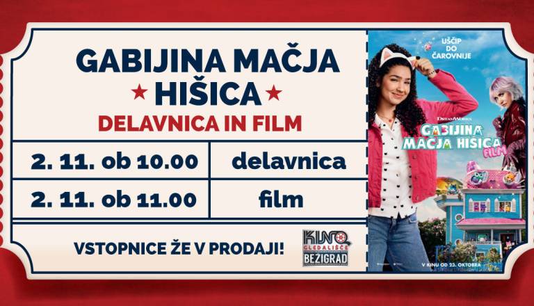 GABIJINA MAČJA HIŠICA: Delavnica in film [nov termin]