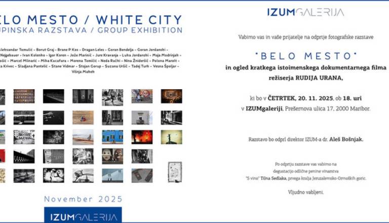 Odprtje razstave Belo mesto in ogled istoimenskega kratkega filma