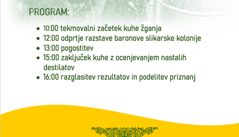 4. tradicionalna žganjekuha z odprtjem slikarske razstave na gradu Muretinci