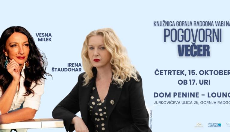 POGOVORNI VEČER Z VESNO MILEK IN IRENO ŠTAUDOHAR