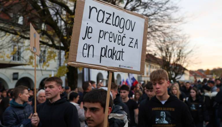 Protestniki spremljajo razpravo, novomeški župan Macedoni zahteva jasne posledice za kršitve