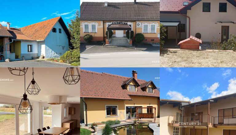 Najbolj aktualne hiše, ki se prodajajo v Pomurju