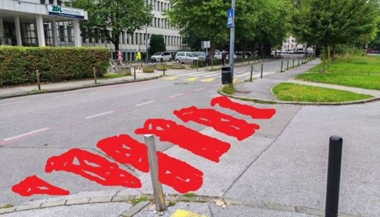 Pred Zdravstvenim domom Šiška vendarle bo prehod za pešce 