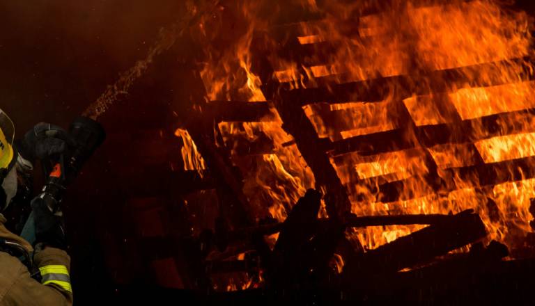 Požar uničil kozolec v Grobljah pri Prekopi