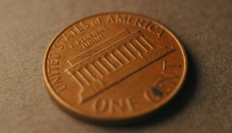 Slovo peniju, Američani so ustavili kovanje enega centa