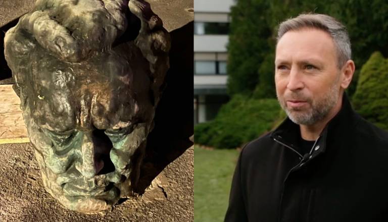 Štajercu, ki je Titovemu kipu odžagal glavo, grozi do osem let zapora