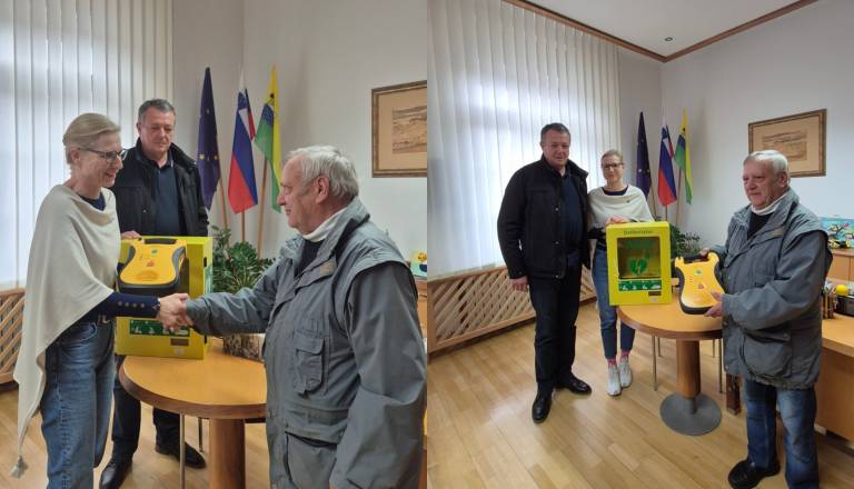 Še ena pomurska vas bogatejša za nov defibrilator