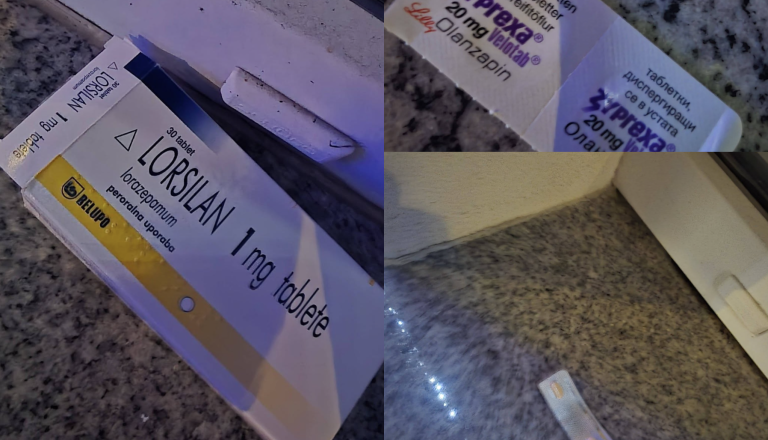 FOTO: Alarm v središču Kočevja: občani na okenskih policah opažajo nevarne tablete