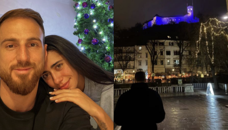 Jan Oblak s svojo izbranko božič praznoval v prestolnici