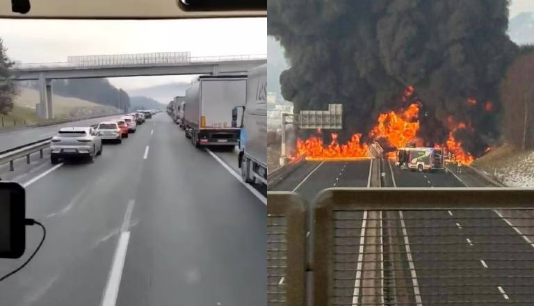 Gasilci pohvalili voznike, reševalni pas omogočil pravočasno pomoč