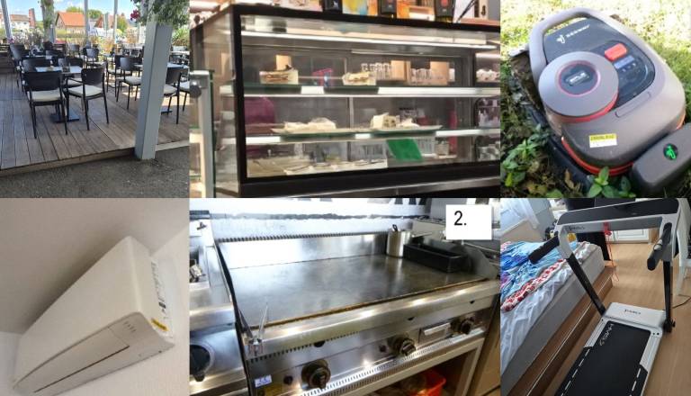 Vroče dražbe Mariboru in okolici: Od miz lokala in industrijskega cvrtnika do steklene vitrine in robotske kosilnice