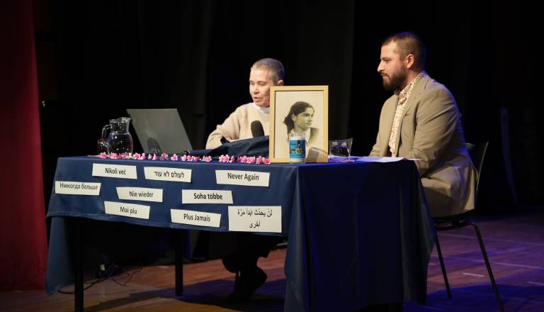 FOTO: Družinski spomin potomke družin Heimer in Fürst iz Murske Sobote na holokavst 