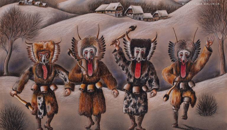 Kurent kot umetniški navdih: Razstava Planet Mask prinaša najnovejši opus Borisa Žoharja