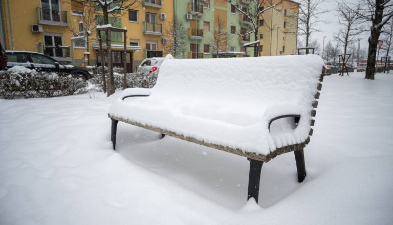 Do jutra še obilno sneženje, ponekod bo zapadlo še do 20 centimetrov snega