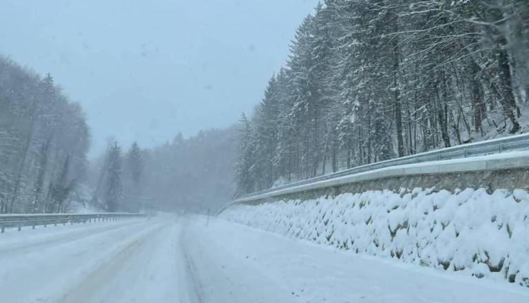 Zaradi zdrsov tovornjakov zaprta primorska avtocesta, oviran promet tudi na dolenjski avtocesti