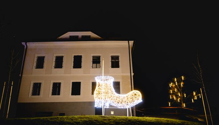 FOTO: Ne boste verjeli, kaj sveti v Tržiču! Velikan z lučkami očaral obiskovalce